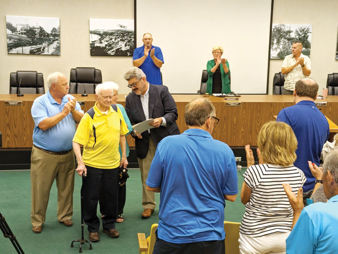 Parkersburg City Council, administration honors World War II veteran